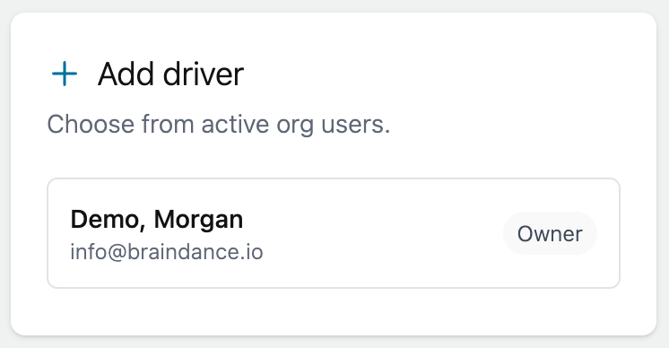 Add driver screen
